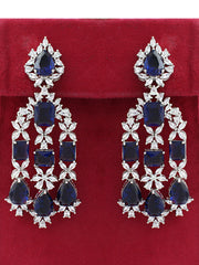 Russia Long Earrings-Blue