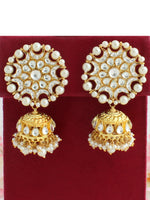 Jodha Jhumka Earrings-White