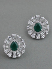 Mitali Stud Earrings-Green