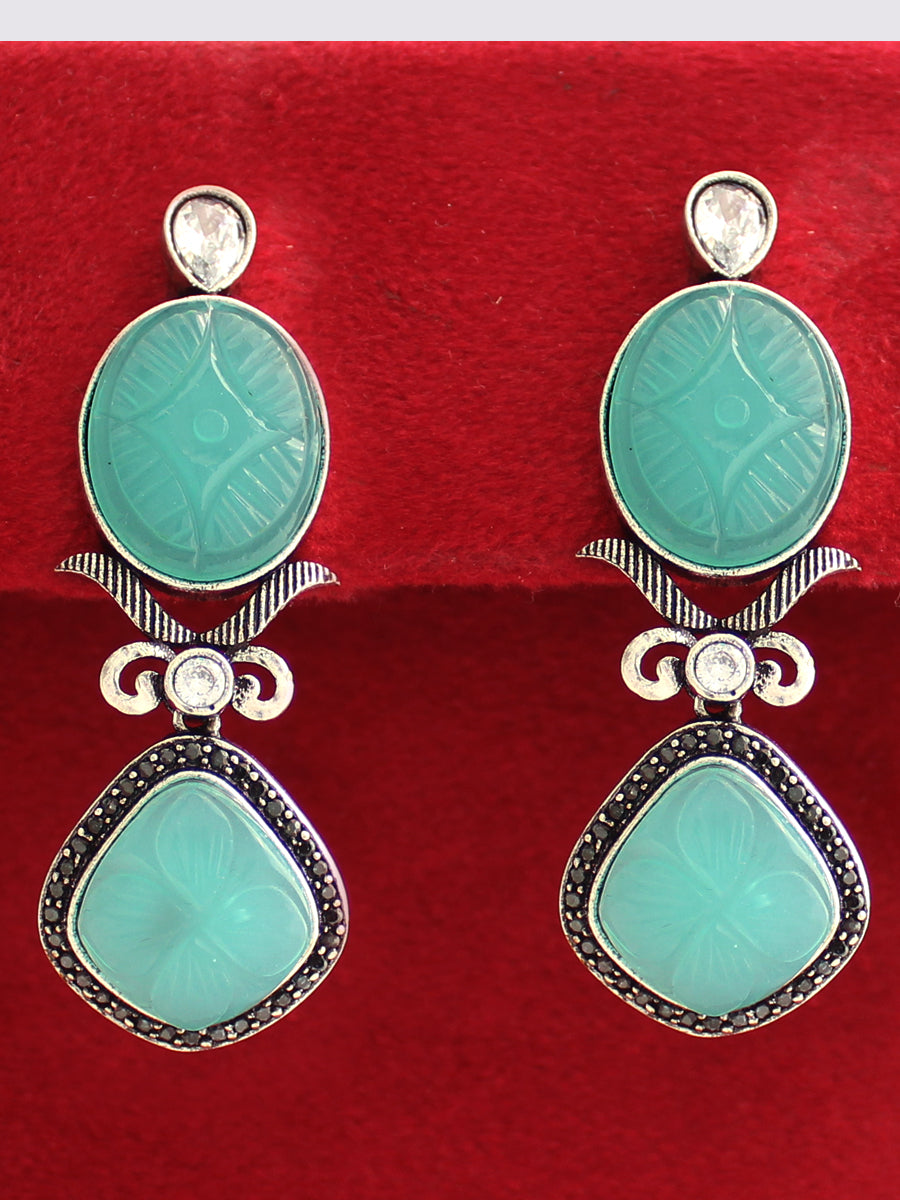 Chennai Earrings-Aqua