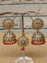 Sameera Earrings & Tikka-Maroon