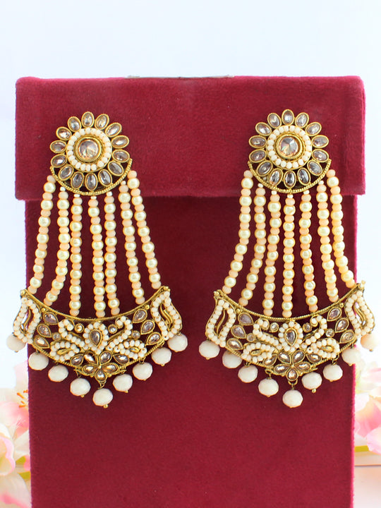 Aamira Earrings-Peach