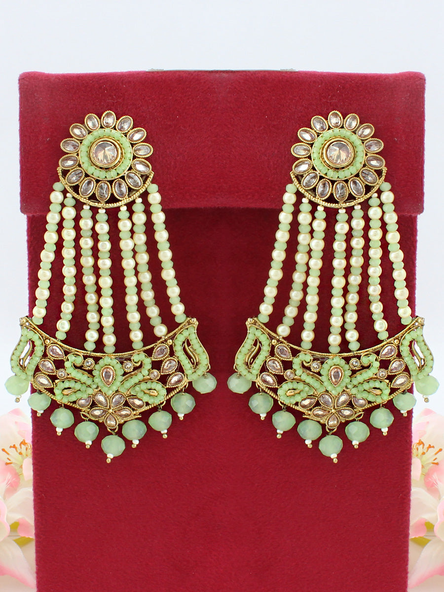Aamira Earrings-Mint Green