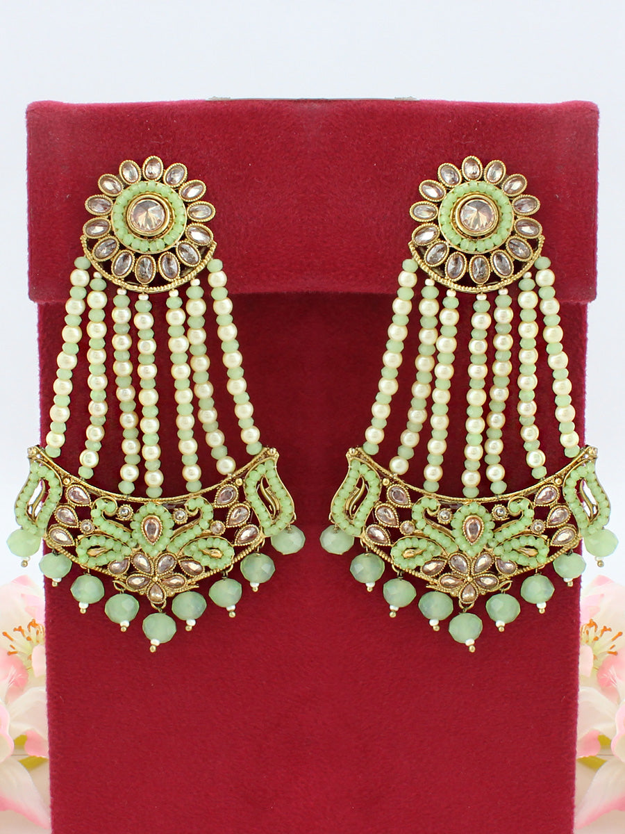 Aamira Earrings-Mint Green