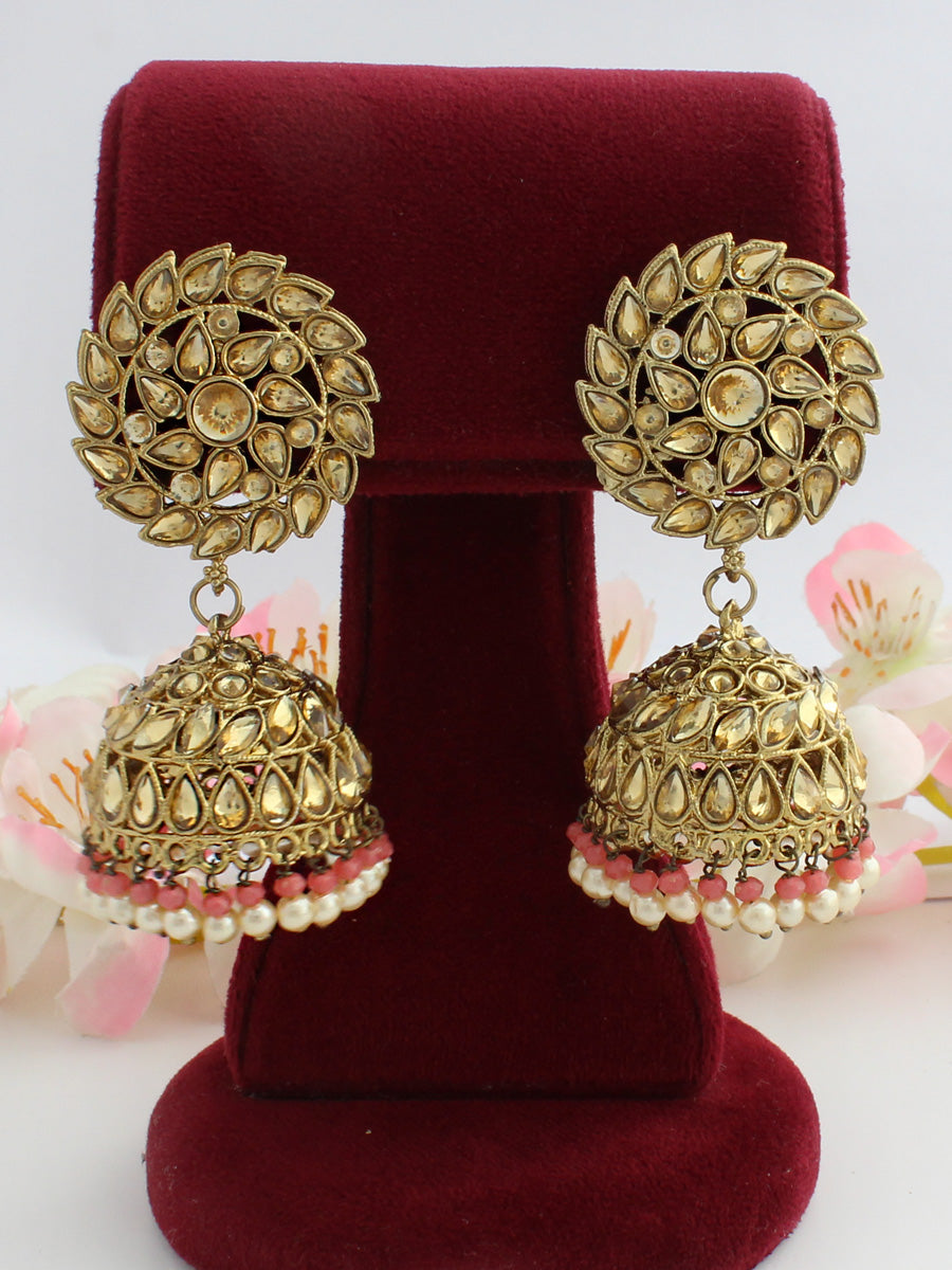 Vaani Earrings-Pink