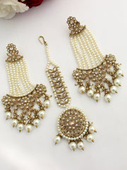 Ankita Earrings & Tikka-Pearl
