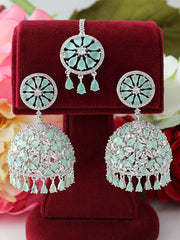 Romika Earrings & Tikka-Mint Green