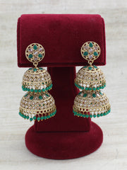 Minal Jhumki Earrings - Green