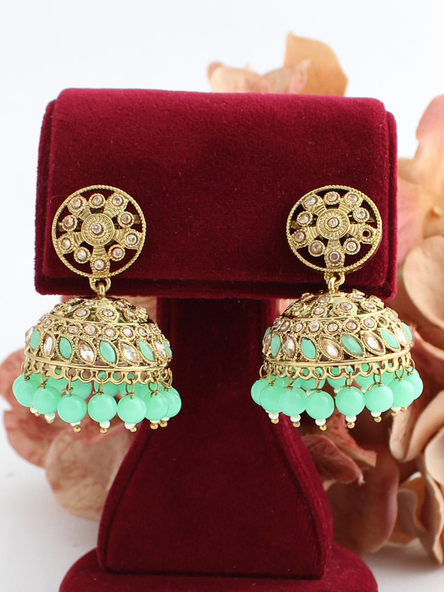 Maya Earrings-Mint Green