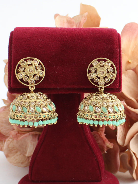 Aditi Earrings-Mint Green