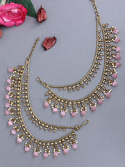 Aparna Ear Chain-Pastel Pink 