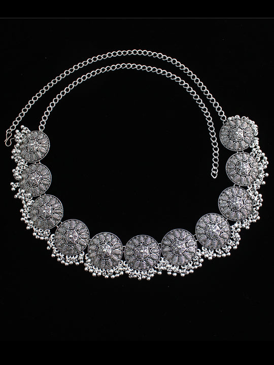 Eleena Waist Chain-Antique Silver