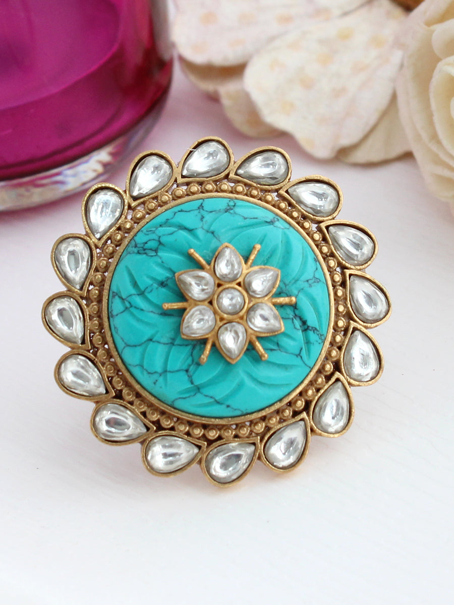 Pushkar Ring-Turquoise