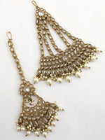 Sharvi Hair Jhoomer & Tikka-White