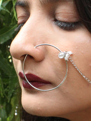 Aishwarya Nose Ring-Silver