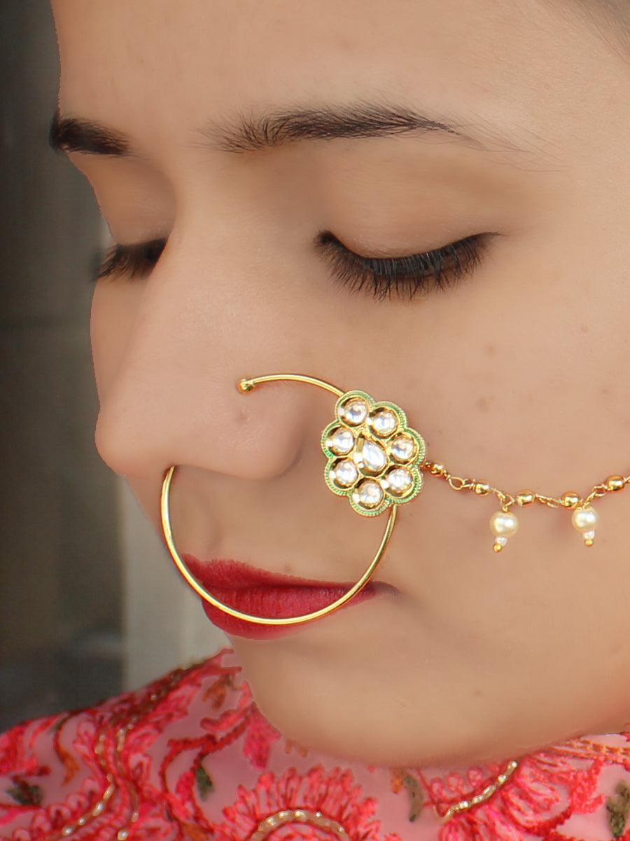 Shivali Nose Ring-White