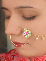 Shivali Nose Ring-Hot Pink