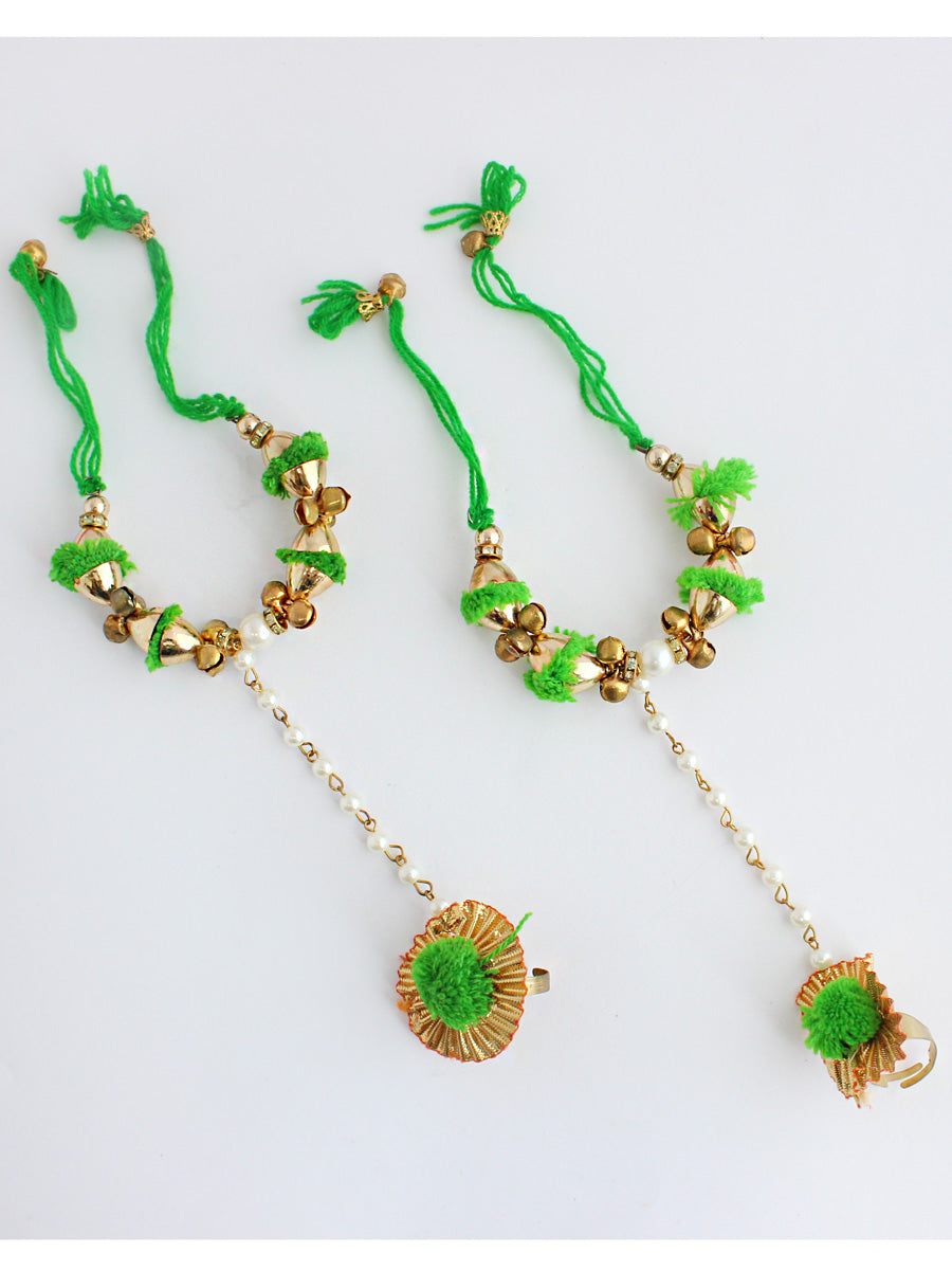 Hina Hand Harness/Bracelet-Green