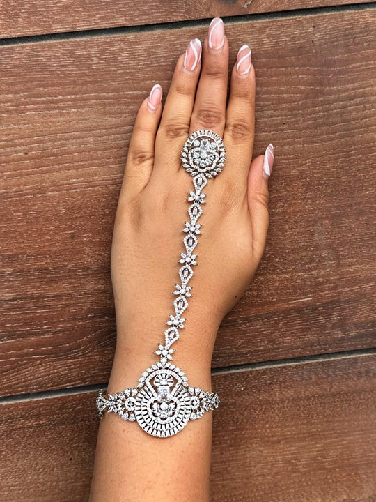 Tanisha Hand Harness / Bracelet-Silver