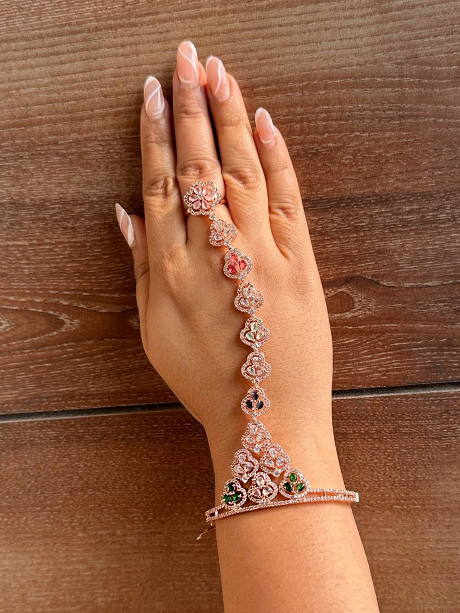 Buy Vidhi Traingular Shape Bracelet with Ring Adjustable Hand Harness  Bracelet Online at Low Prices in India  Amazon Jewellery Store  Amazonin