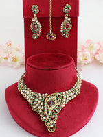 Tripti Choker Necklace Set-Multicolor