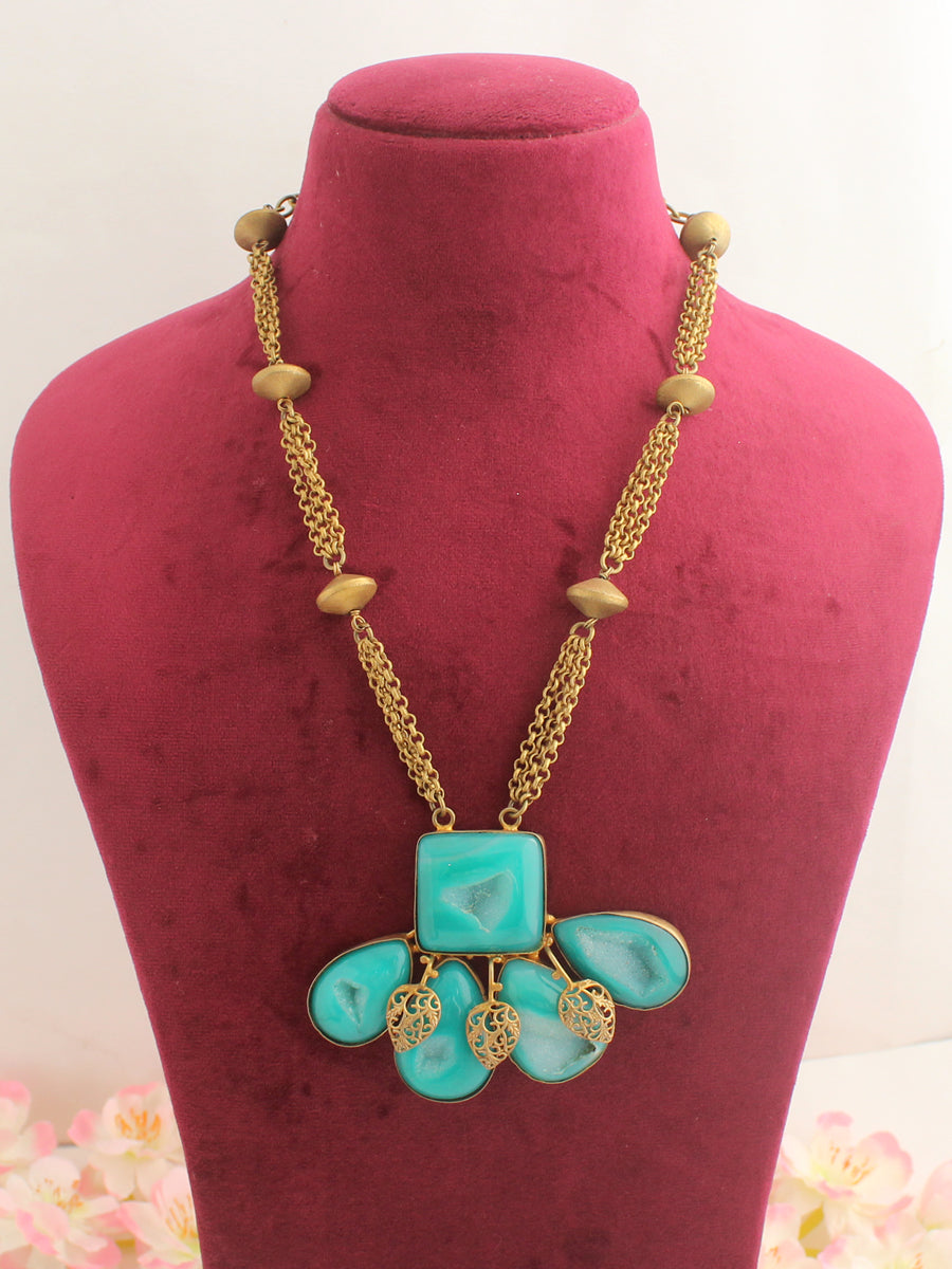 Rushika Necklace-Turquoise