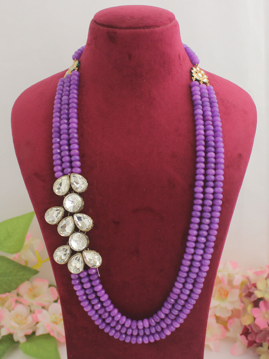 Rashita Layered Necklace-Purple