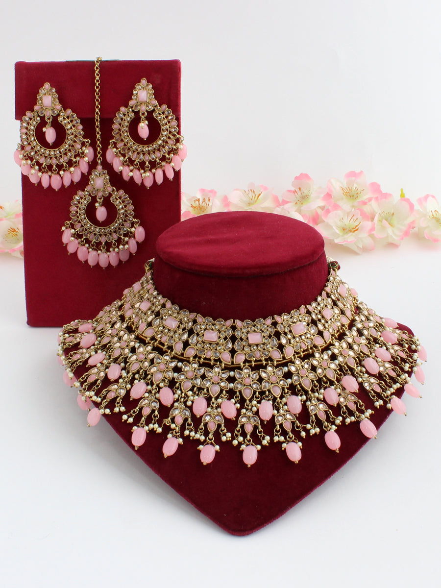 Karuna Necklace Set - Pastel Pink