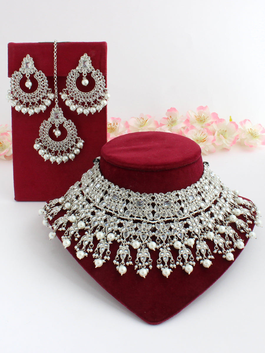 Karuna Necklace Set - Silver