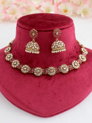 Jaanvi Necklace Set-Ruby