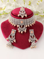 Sara Necklace Set-Peach