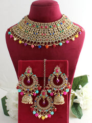 Chetna Necklace Set-Multicolor