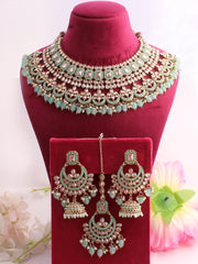 Aastha Necklace Set-Mint Green