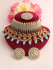 Sabhyta Necklace Set-Turquoise