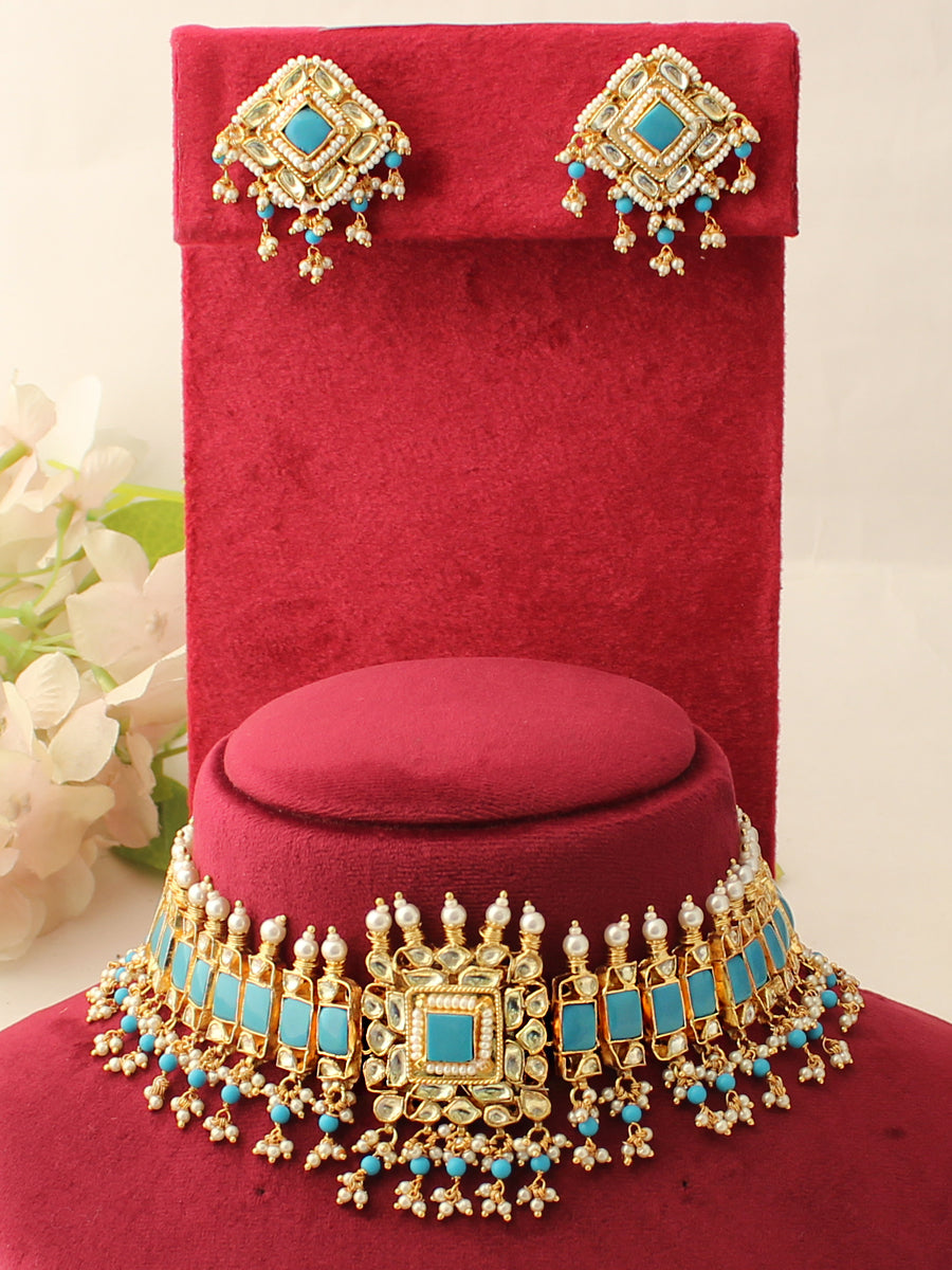 Adrika Necklace Set=Turquoise