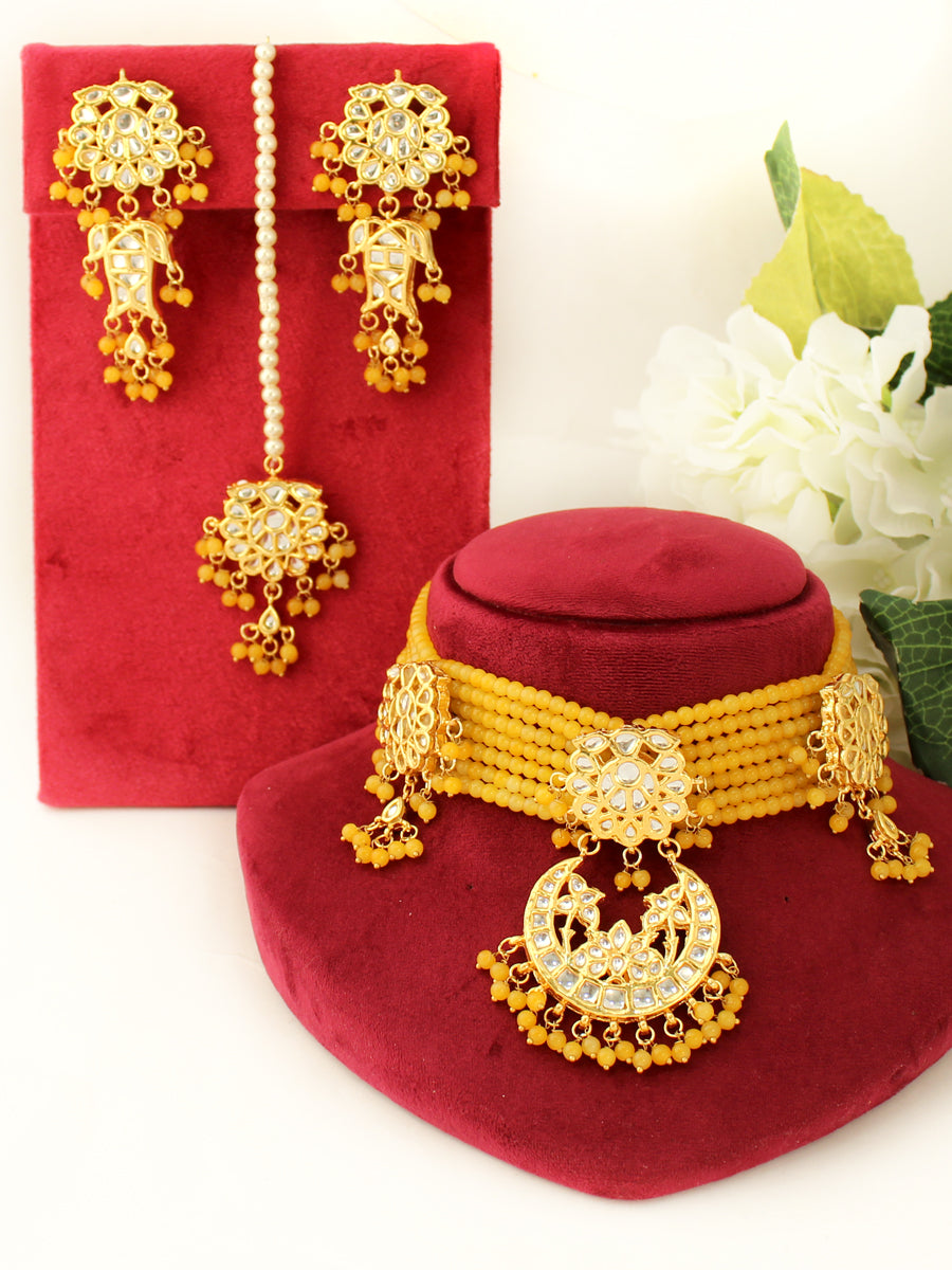 Suhair Necklace Set-Yellow