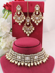 Nishita Necklace Set-White