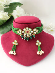 Sayma Necklace Set-Green
