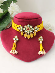 Sayma Necklace Set-Yellow