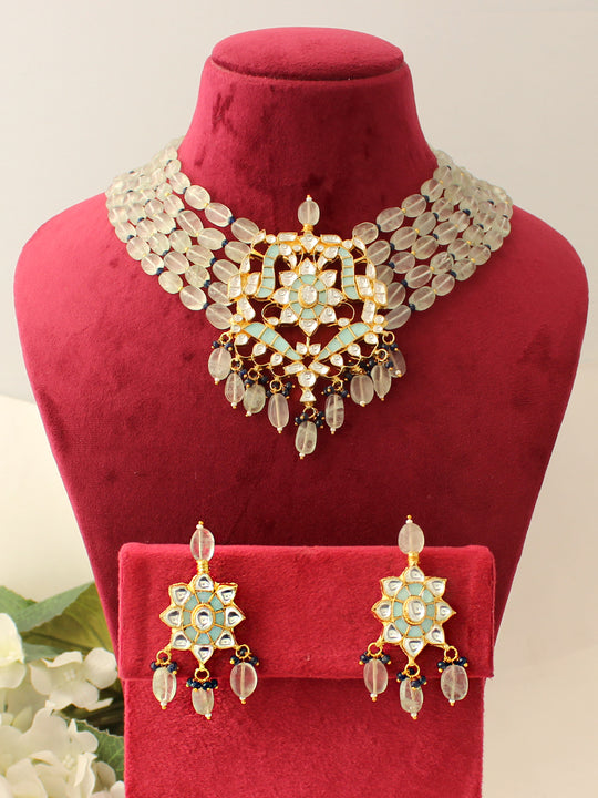 Divyanshi Necklace Set-Turquoise