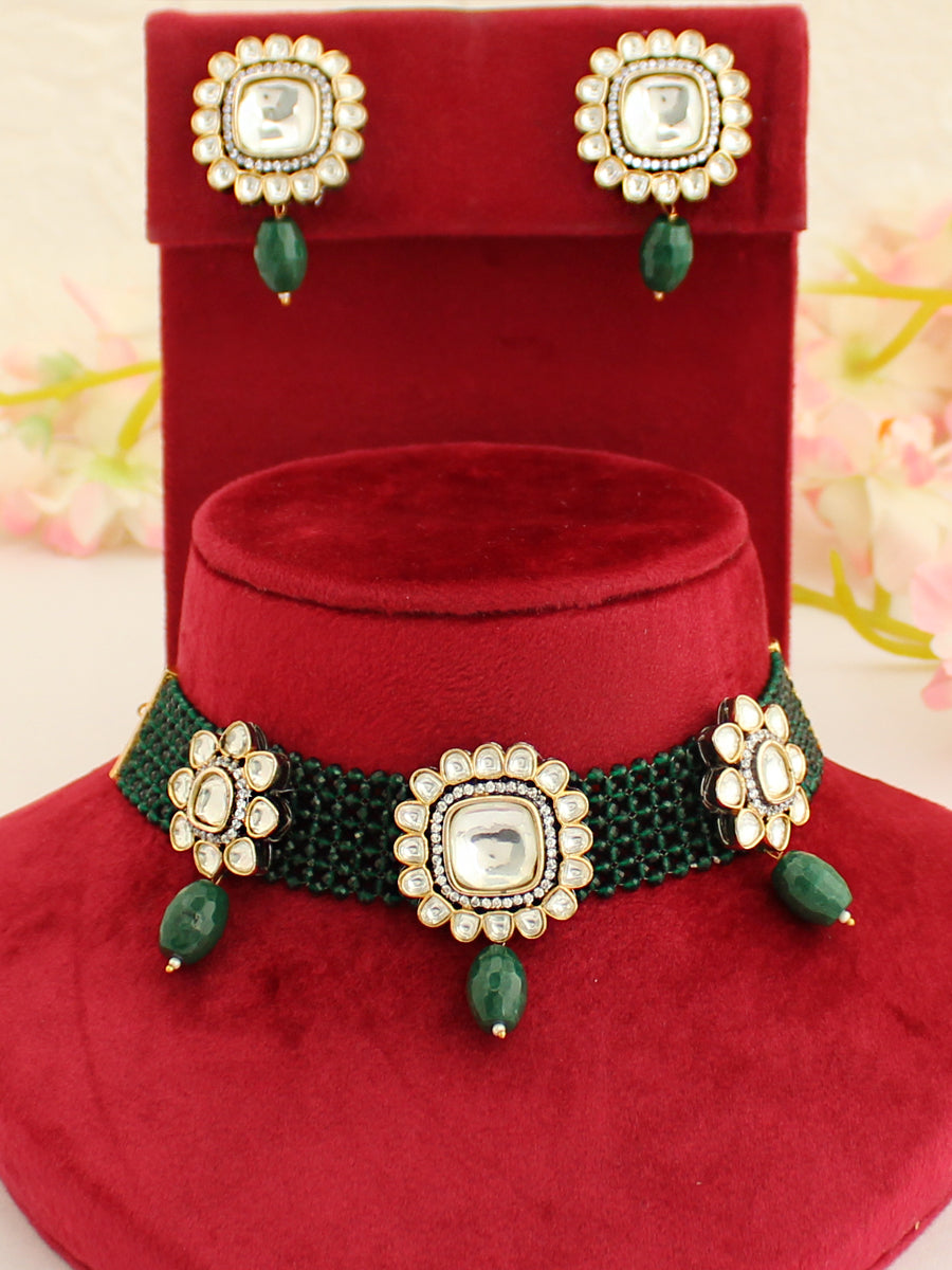 Swati Necklace Set-Green
