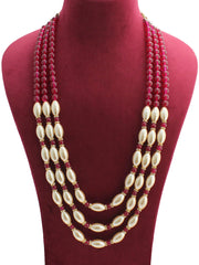 Raghav Groom Necklace-Maroon