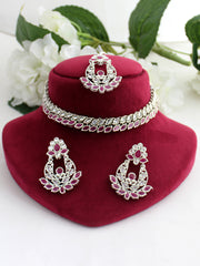 Gauhar Necklace Set-Ruby