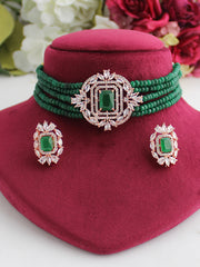 Akasa Necklace Set-Green