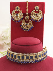 Kavya Necklace Set-Blue