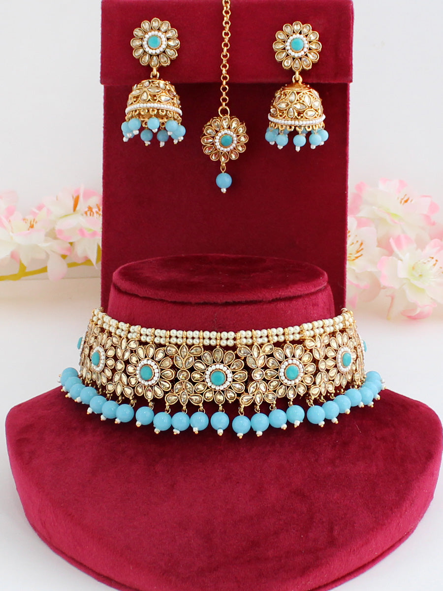 Sana Necklace Set-Turquoise