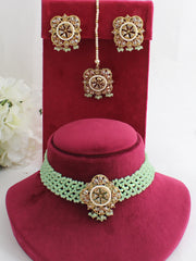 Pankti Necklace Set-Mint Green