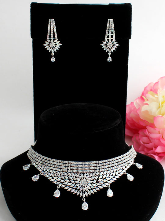 Orlando Necklace Set-Silver