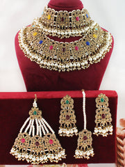 Shahida Necklace Set-Multicolor