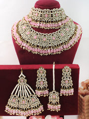Shahida Necklace Set-pastel pink